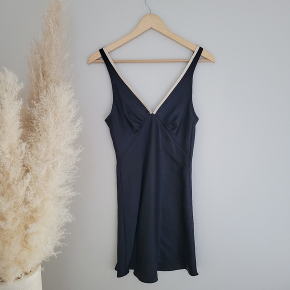 Vintage Jones New York slip dress black and gold size small - Picture 3 of 9